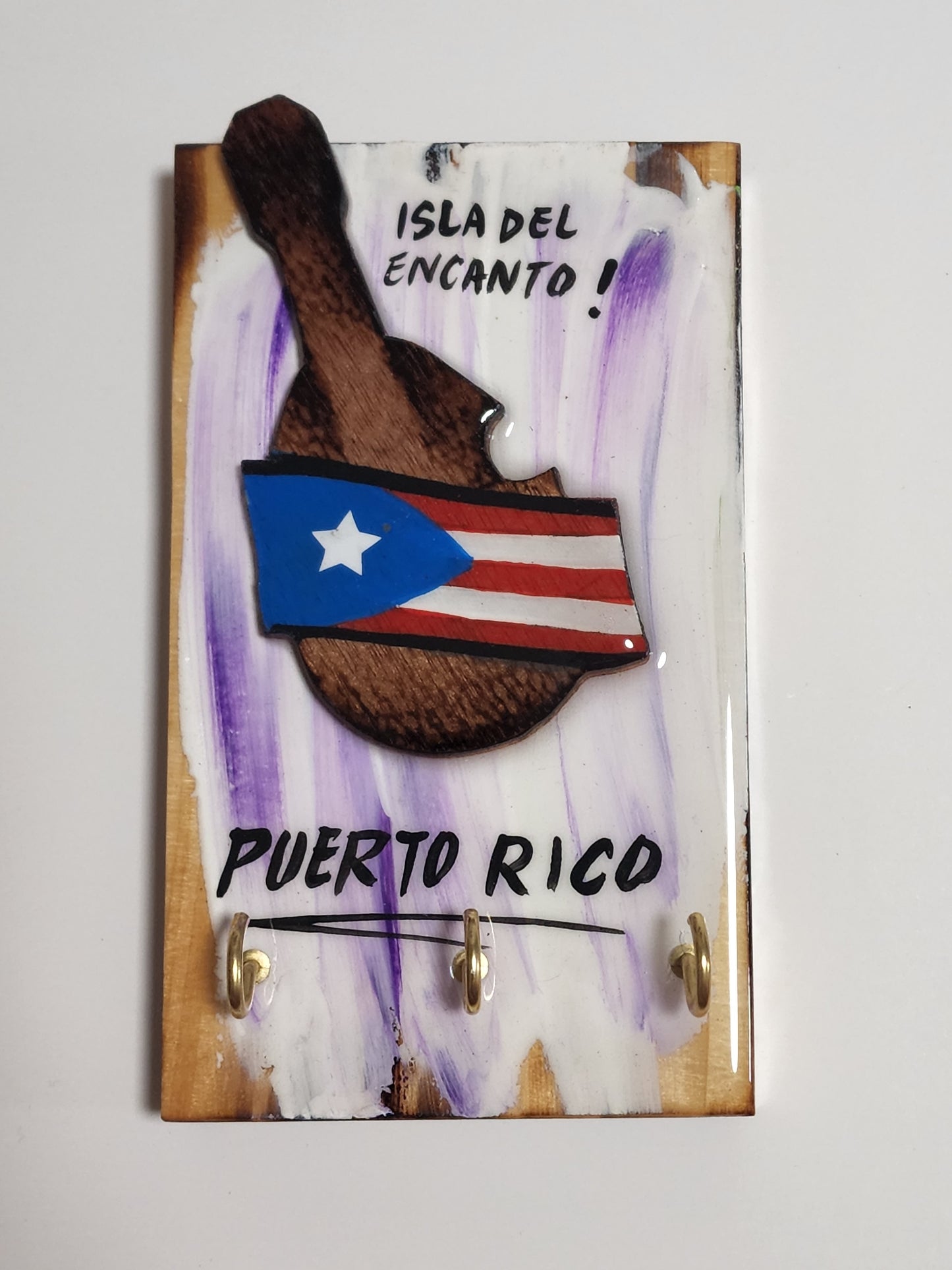 Key Holder Guitar ''Isla del Encanto''