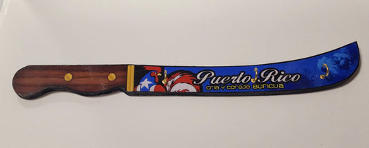 Key Holder Machete ''Puerto Rico Rooster"