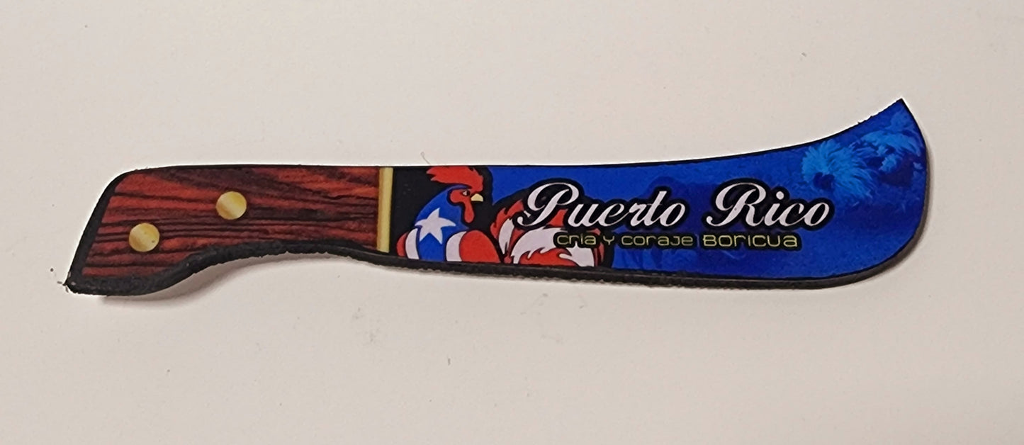 Machete Magnet ''Puerto Rico cria and courage Boricua''