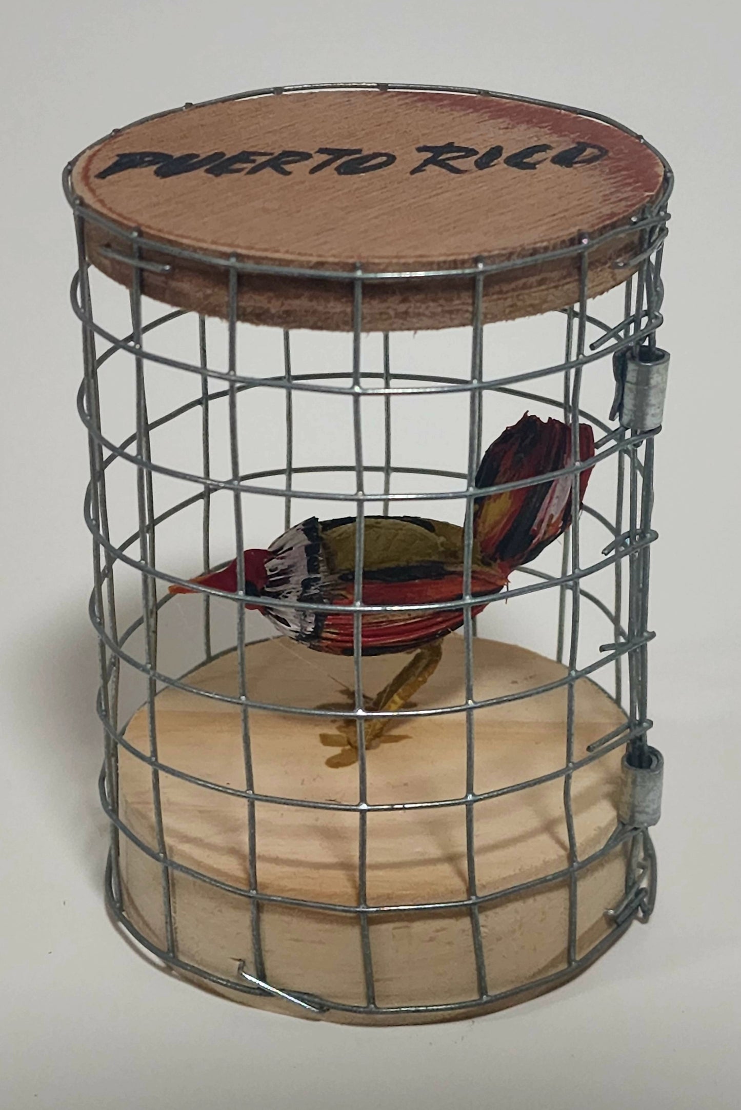 Caged Rooster