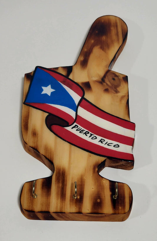 Key Holder Pilón "Puerto Rico Flag"