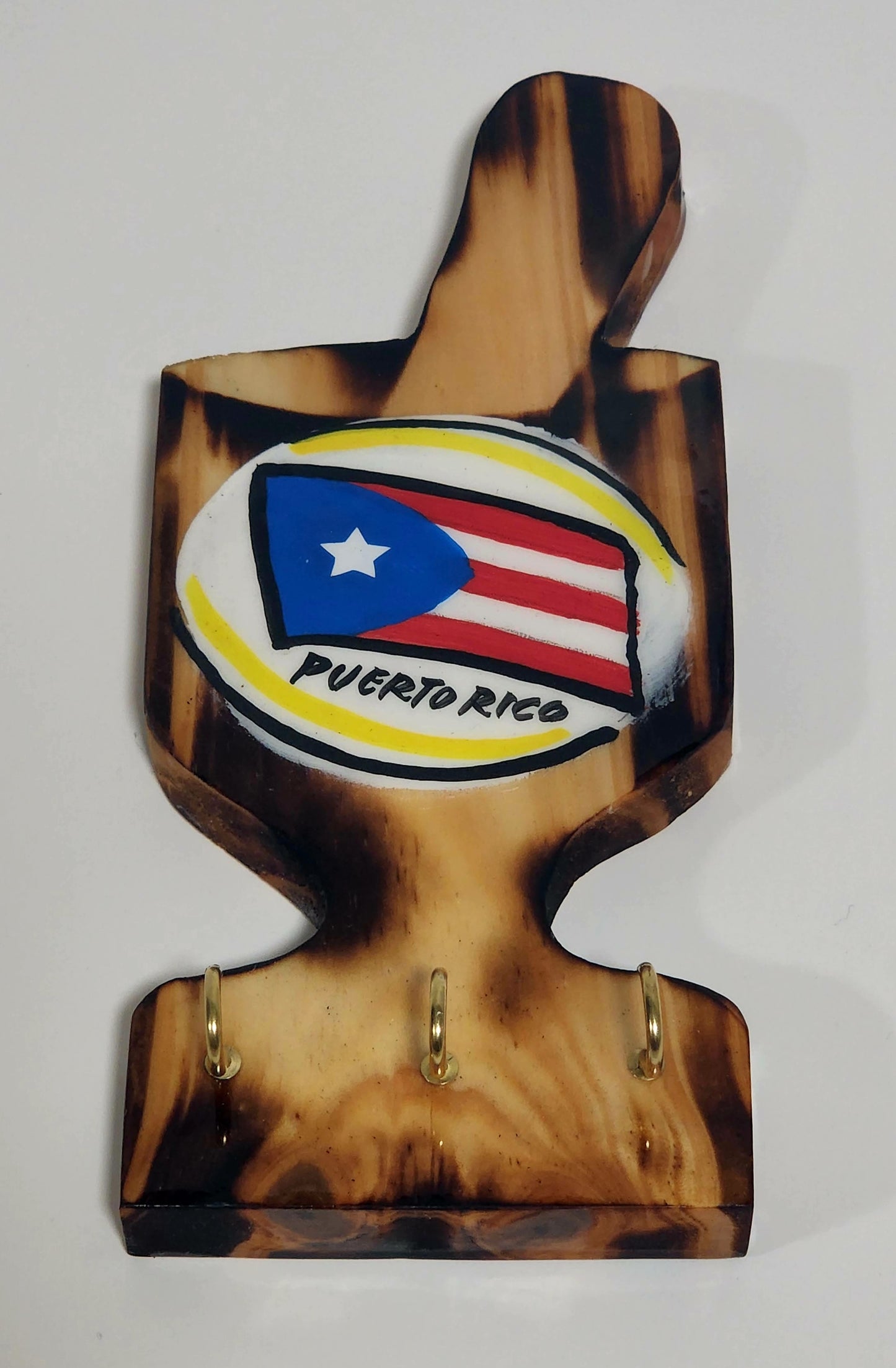 Key Holder Pilón "Puerto Rico Flag"