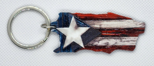 Keychain "Map and Flag"