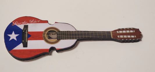 Key Holder Guitar "Puerto Rico Flag"