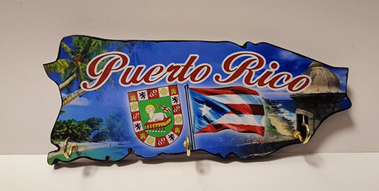 Key Holder "Shield
and
Puerto Rico Flag"